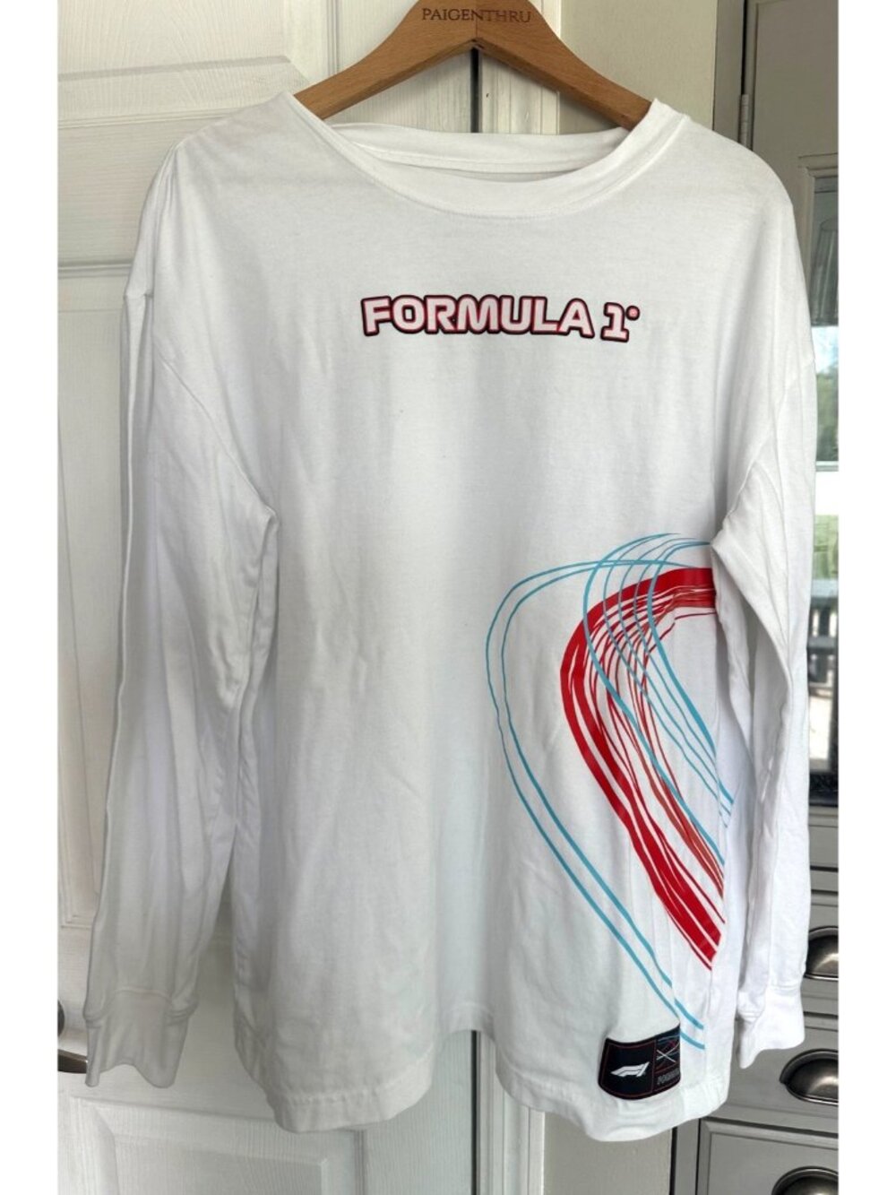 Formula 1 Men's LG White Las Vegas Grand Prix Fashion Long Sleeve T-Shirt Racing